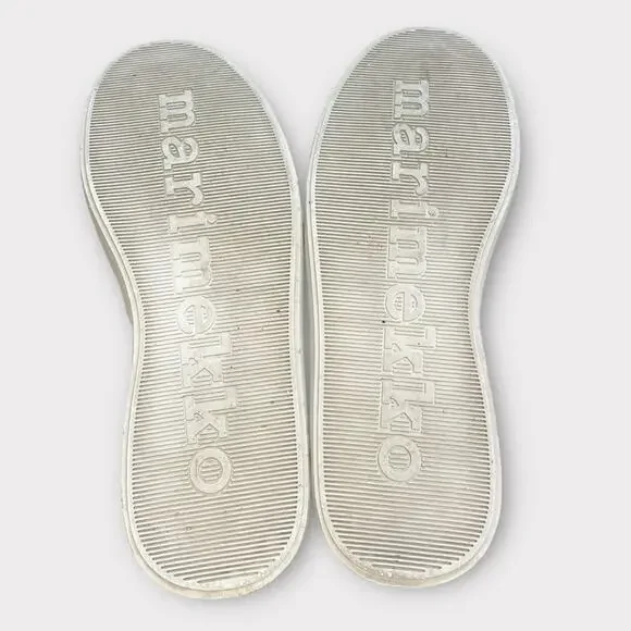 MARIMEKKO lavender, white & black floral canvas sneakers size 41 / US 11 - Picture 9 of 9